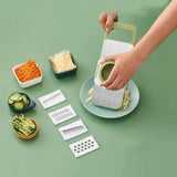 5in1 Vegetable Cutter Stainless Steel Multifunctional Grater For Vegetables Slicers Shredders Peeler (random Color) - Link Lift Shop