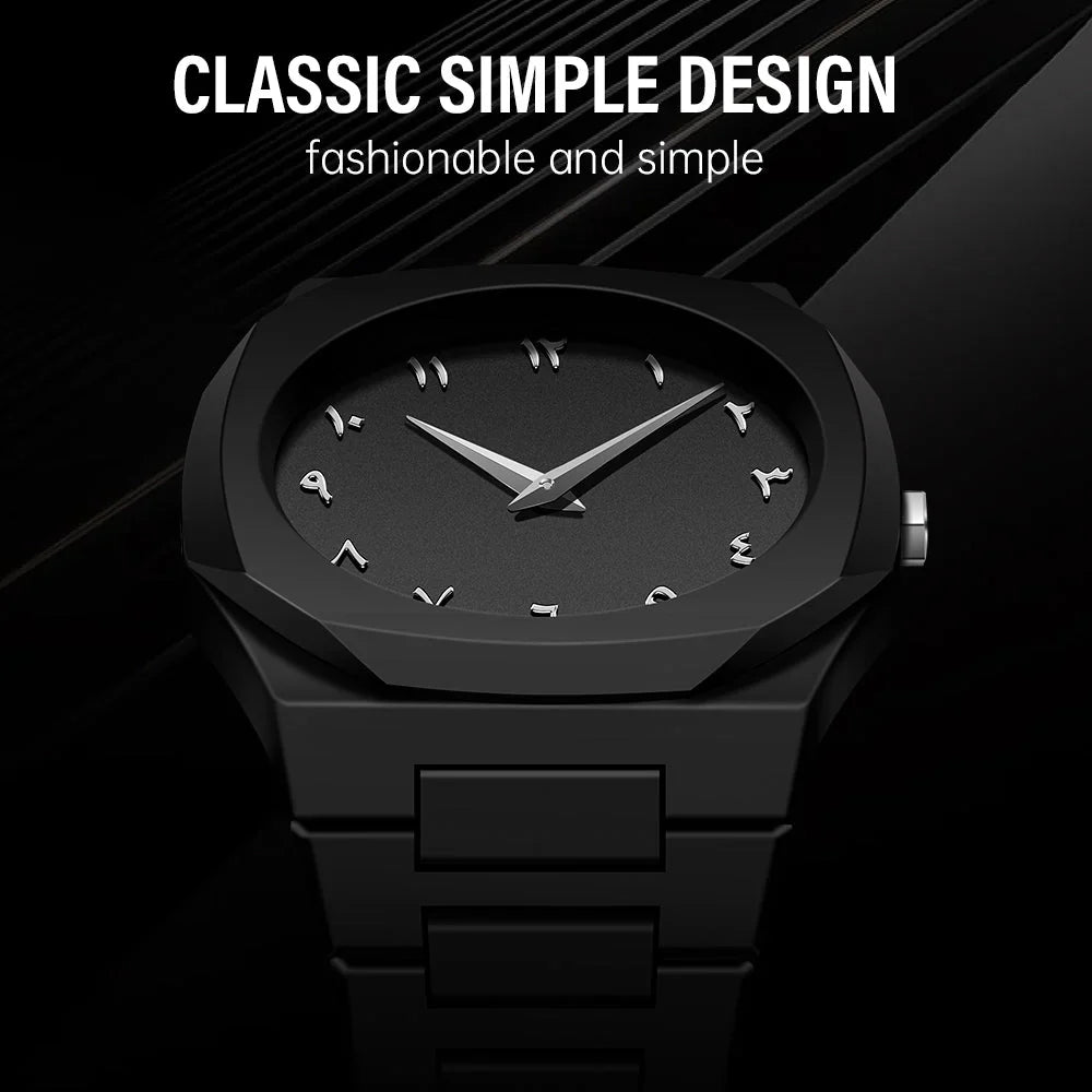 Arabic Aura Stylish Slim Business Watch with Arabic Numeric Dial - Link Lift Shop
