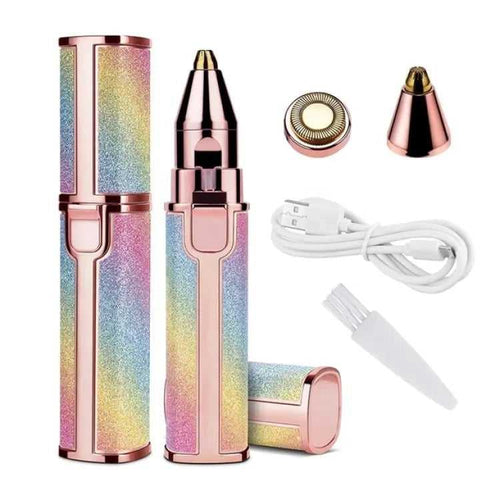 2 in 1 Rechargeable Facial Hair Remover | Eyebrow Trimmer With USB Charging Cable And Cleaning Brush - Link Lift Shop