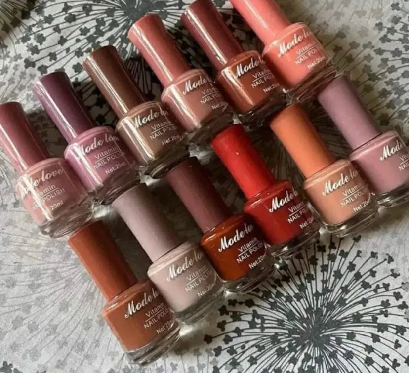 Mode Love Vitamin Nail Polishes (Pack Of 12) with Free Bag - Link Lift Shop