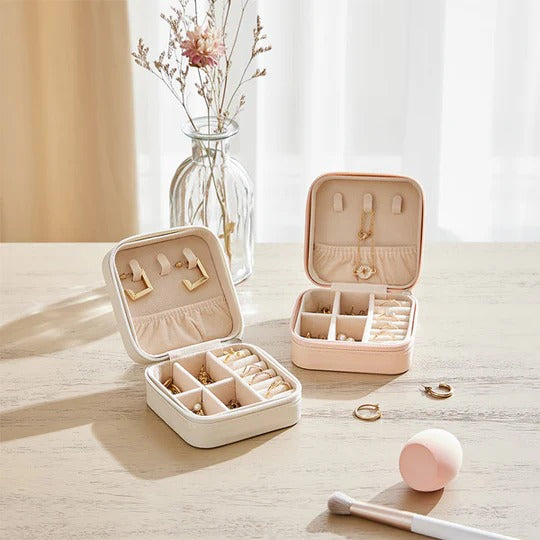 Travel Friendly Jewellery Box, PU Leather Jewellery Box - Link Lift Shop